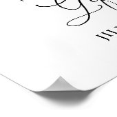 緑モダンのレモンフローラカード&ギフトサイン ポスター (角)