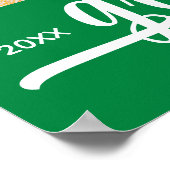 緑モダンの卒業写真4枚 ポスター (角)