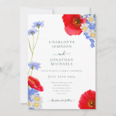緑モダンの夏エレガントのフローラ結婚 招待状 (正面)