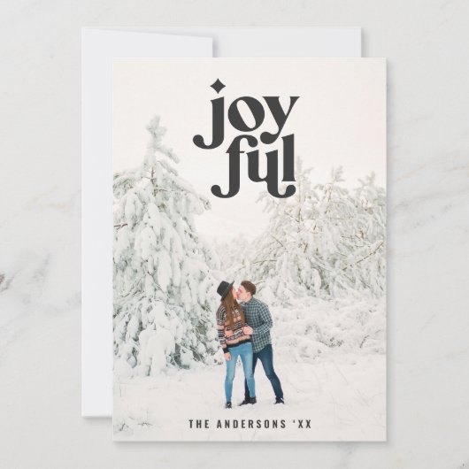 緑モダンの嬉しい写真 シーズンカード (正面)