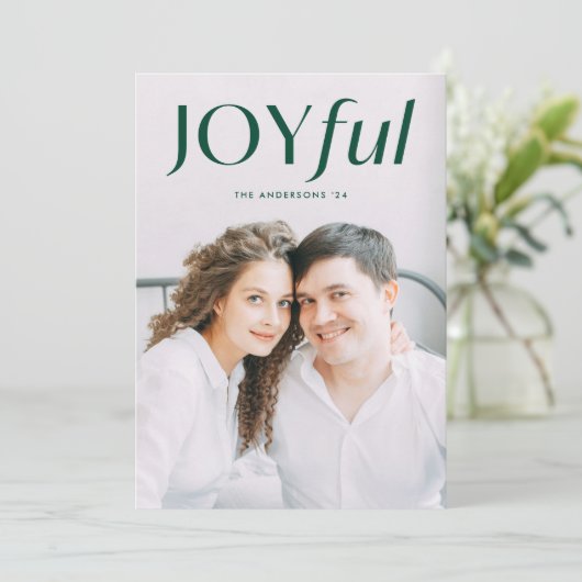 緑モダンの嬉しい写真 シーズンカード (スタンド正面)