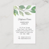 緑モダンの宝石商 名刺 (裏面)