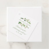 緑モダンの春の結婚式メッセージカード フェイバータグ (インサイチュ)