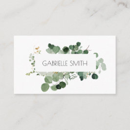 緑モダンの時期のない常緑樹 名刺