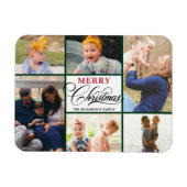 緑モダンの書エレガント道6写真コラージュ マグネット (横)