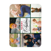 緑モダンの書エレガント道6写真コラージュ マグネット (縦)