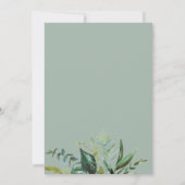 緑モダンの書道は祝パーティー 招待状 (裏面)