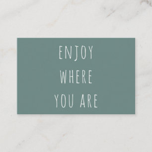 緑モダンの楽しむ引用文 名刺