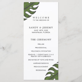 緑モダンの熱帯結婚の プログラム