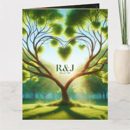 緑モダンの結婚写真サンキューカードの追加 サンキューカード