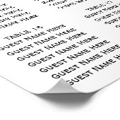 緑モダンの結婚座席表 ポスター (角)