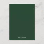 緑モダンの結婚式の引き出物募金カード アドバイスカード (裏面)
