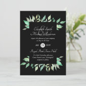 緑モダンの結婚式招待状予算 (スタンド正面)