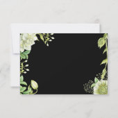 緑モダンの結婚式RSVPカード 出欠カード (裏面)