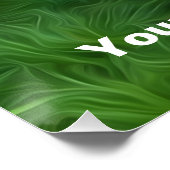 緑モダンの草の上にピットブルドッグのポスター ポスター (コーナー)