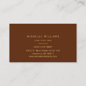 緑モダンの葉抽象芸術 名刺 (裏面)