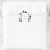 緑モダンの葉結婚の感謝してい葉 スクエアシール (バッグ)