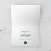 緑モダンの葉 | 休日の挨拶 シーズンカード (内部)