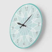 緑モダンの装飾模様 ラージ壁時計 (傾斜)