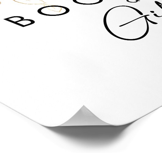 緑モダンの赤ちゃんシャワーの本とプレゼント ポスター (角)