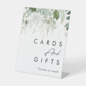 緑モダンの赤ちゃんシャワーカードとギフト 台座サイン (正面)