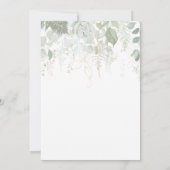 緑モダンの赤ちゃんシャワーベビー予測カード 招待状 (裏面)