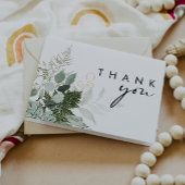 緑モダンの赤ちゃんシャワー折りサンキューカード サンキューカード