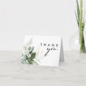 緑モダンの赤ちゃんシャワー折りサンキューカード サンキューカード (正面)