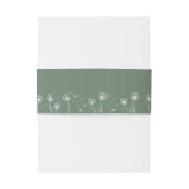 緑モダンの野結婚花 招待状ベリーバンド (裏面例)