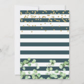 緑モダンの金ゴールドグリッターバプテスマ招待状 招待状 (裏面)