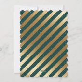 緑モダンの金ゴールド写真メリーエレガントクリスマス シーズンカード (裏面)