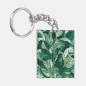緑モダンの離れ模様 キーホルダー (正面左)