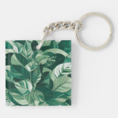 緑モダンの離れ模様 キーホルダー (裏面)