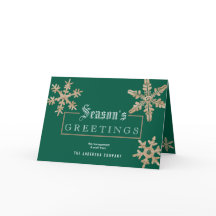 緑モダンの雪片ヴィンテージ企業の材