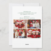 緑モダンの5写真コラージュMerry Christmas シーズンカード (裏面)