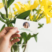 緑モダンのQRコードソーシャルメディア写真 名刺