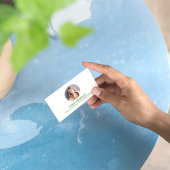 緑モダンのQRコードソーシャルメディア写真 名刺