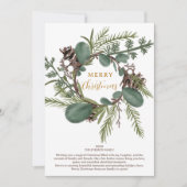 緑モダンはっきりしたリース3枚の写真 シーズンカード (正面)