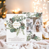 緑モダンはっきりしたリース3枚の写真 シーズンカード