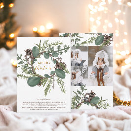 緑モダンはっきりしたリース3枚の写真 シーズンカード