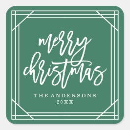 緑モダンアールデコ |休日 スクエアシール