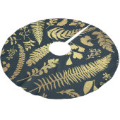 緑モダンエレガントと金ゴールド ブラッシュドポリエステルツリースカート (アングル)