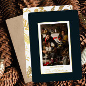 緑モダンエレガントと金ゴールド 箔シーズンカード