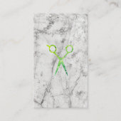 緑モダングランジはさみ大理石 予約カード (正面)