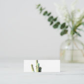 緑モダンサボテン青抽象芸術フォトアート スキニー名刺 (スタンド正面)