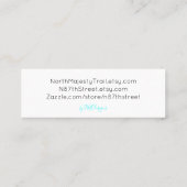 緑モダンサボテン青抽象芸術フォトアート スキニー名刺 (裏面)