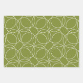 緑モダンシンプルのパターン ラッピングペーパーシート (正面3)