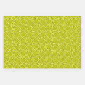 緑モダンシンプルのパターン ラッピングペーパーシート (正面)
