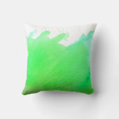 緑モダンシンプルの水の色のデザイン クッション (裏面)