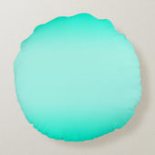 緑モダンシンプルターコイズグラデーション色 ラウンドクッション (裏面)